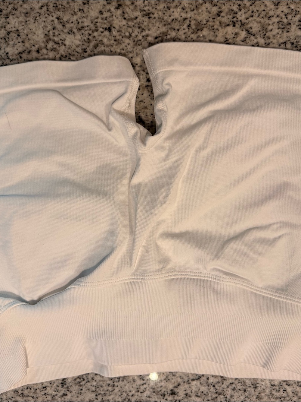 White High-Waist Athletic Shorts — Seamless Comfort